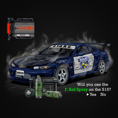 S15 First Aid Spray Survival Horror Tee