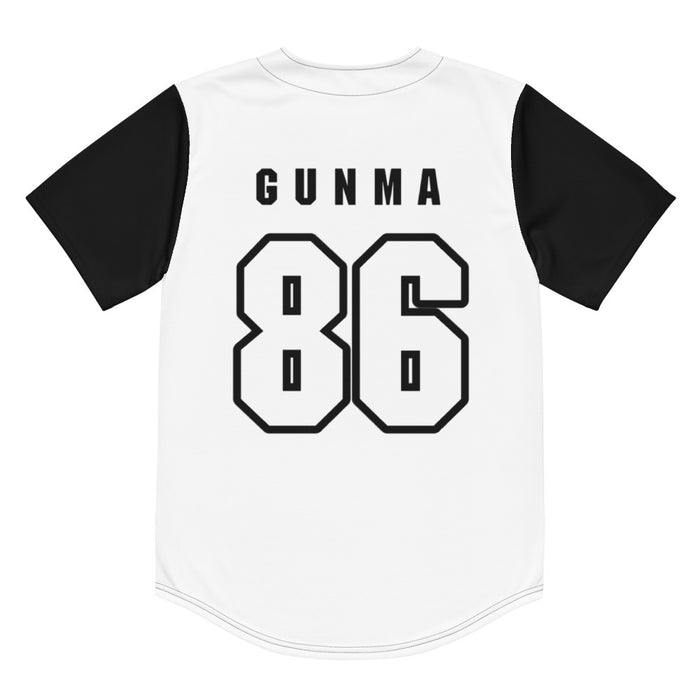 AE86 Trueno Baseball Jersey — White baseball jersey, back view