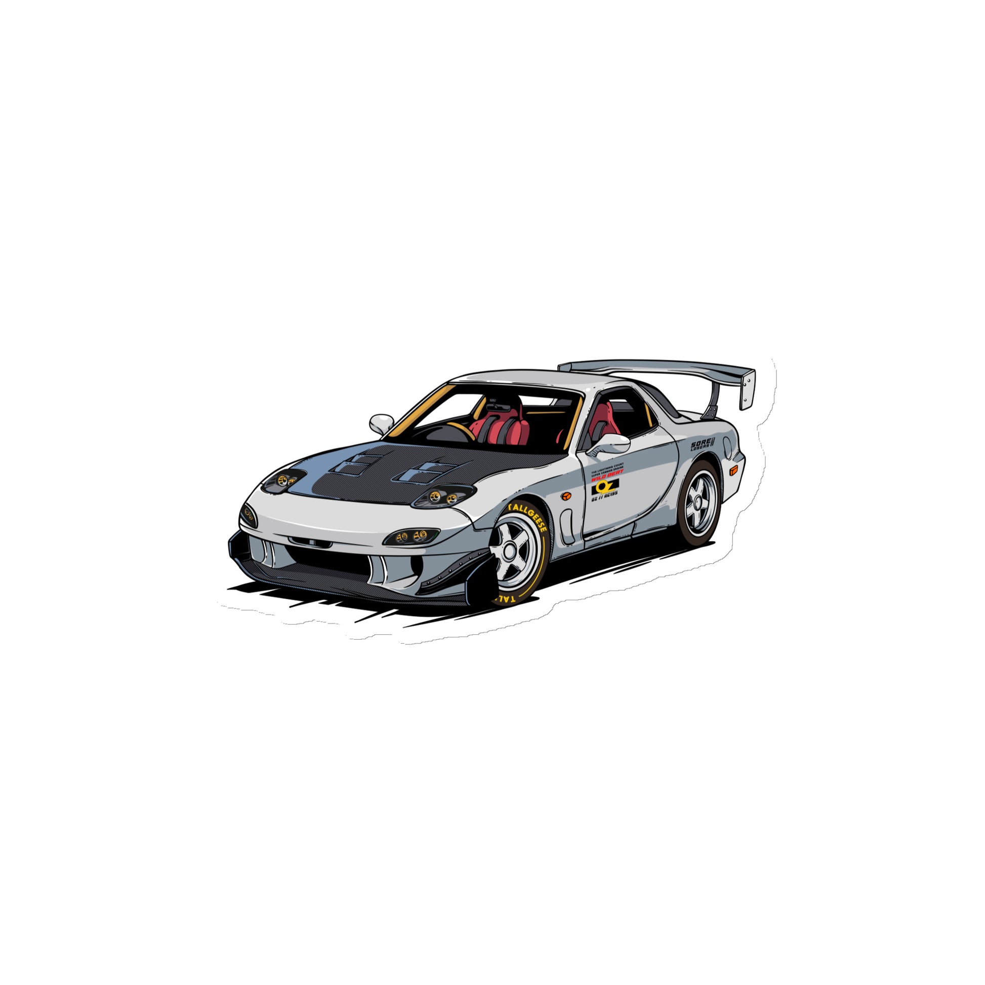 PROJECT TALLGEESE RX-7 Magnet — Sore Losers Club JDM anime apparel