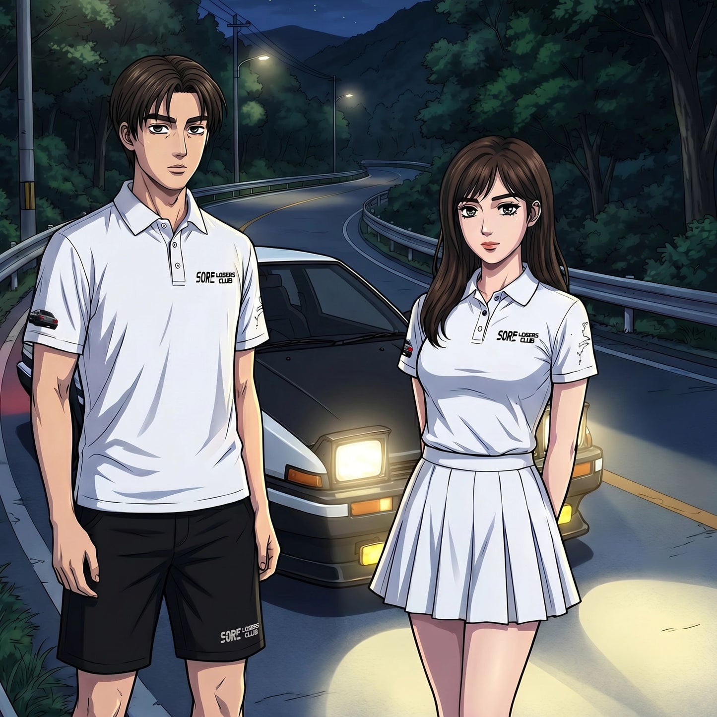 AE86 Trueno Haruna Embroidered Polo