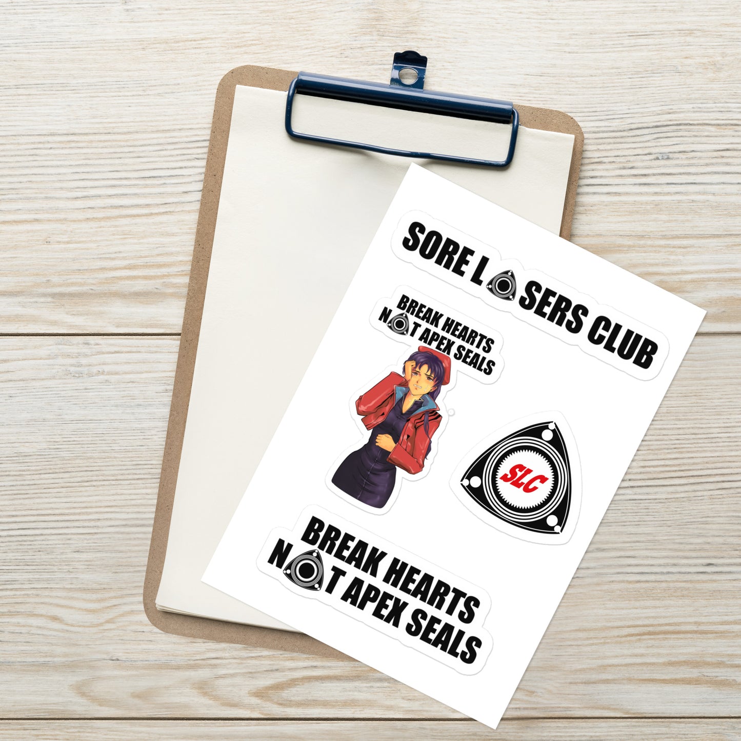 Break Haearts, Not Apex Seals Sticker Sheet 2 — Sore Losers Club JDM anime apparel
