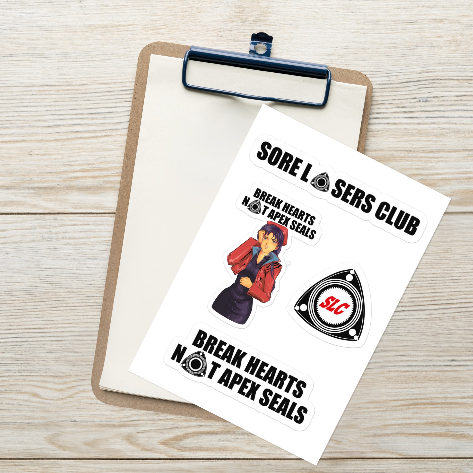 Break Haearts, Not Apex Seals Sticker Sheet 2 — Sore Losers Club JDM anime apparel