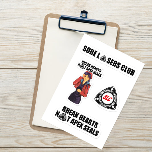Break Haearts, Not Apex Seals Sticker Sheet 2 — Sore Losers Club JDM anime apparel