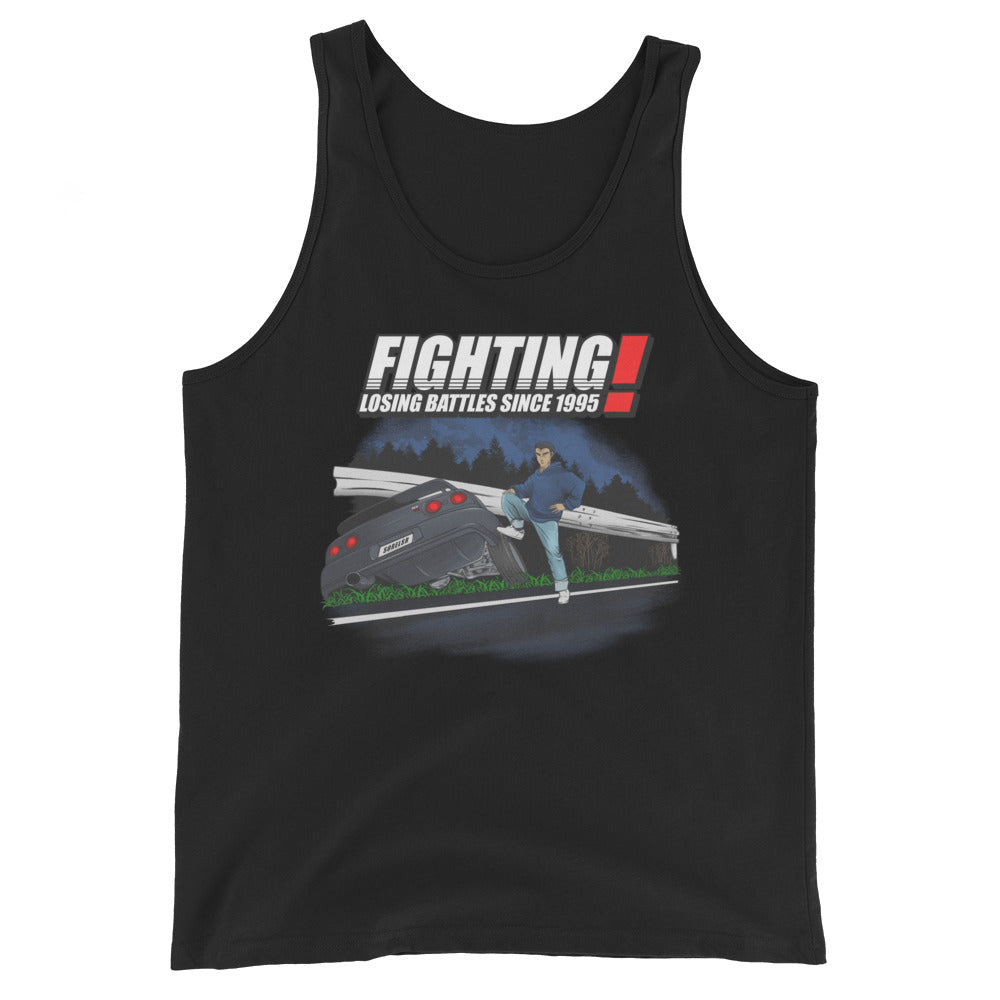 Fighting Losing Battles R32 Tank Top — Sore Losers Club JDM anime apparel