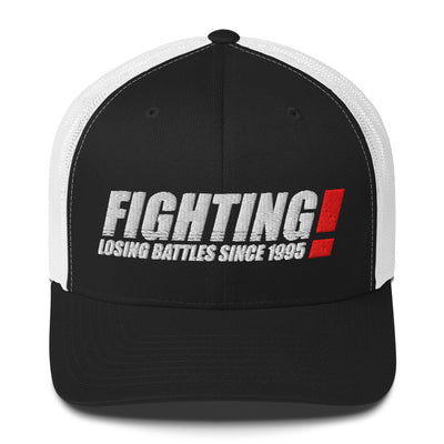Fighting Losing Battles Trucker hat — Sore Losers Club JDM anime apparel