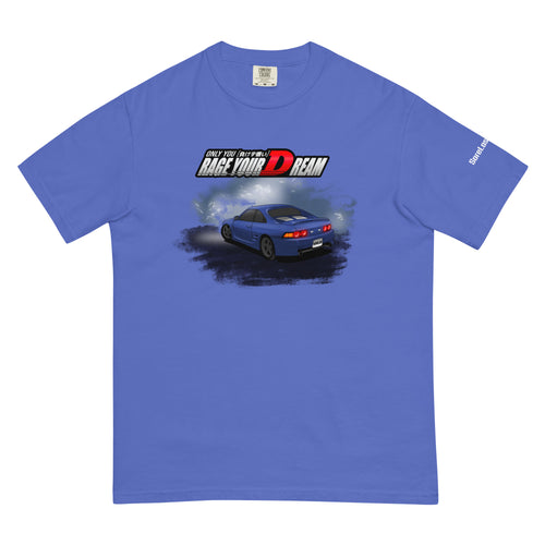 SW20 (MR2) Iroha Tee — Flo blue garment-dyed heavyweight t-shirt, front view