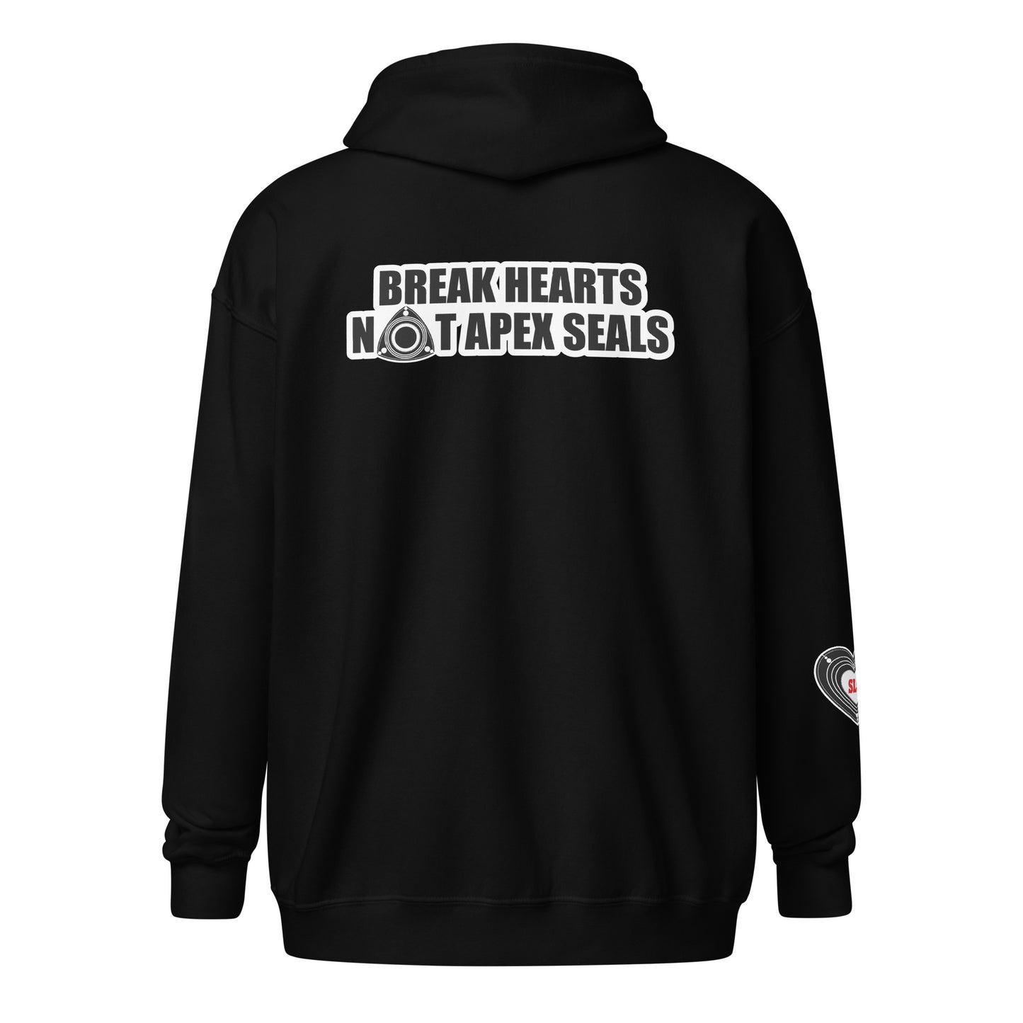 Break Hearts, Not Apex Seals Zip-up Hoodie — Sore Losers Club JDM anime apparel