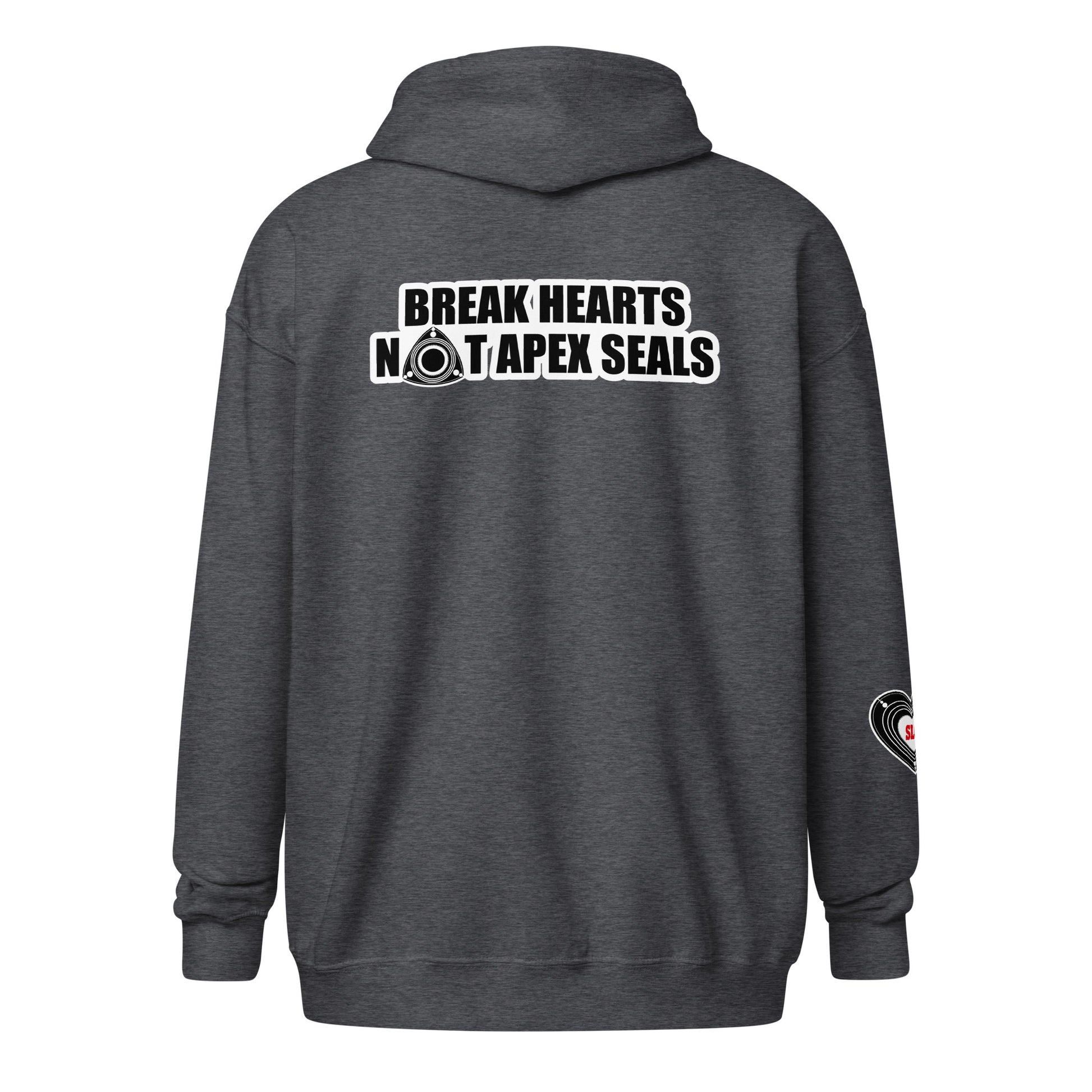 Break Hearts, Not Apex Seals Zip-up Hoodie — Sore Losers Club JDM anime apparel