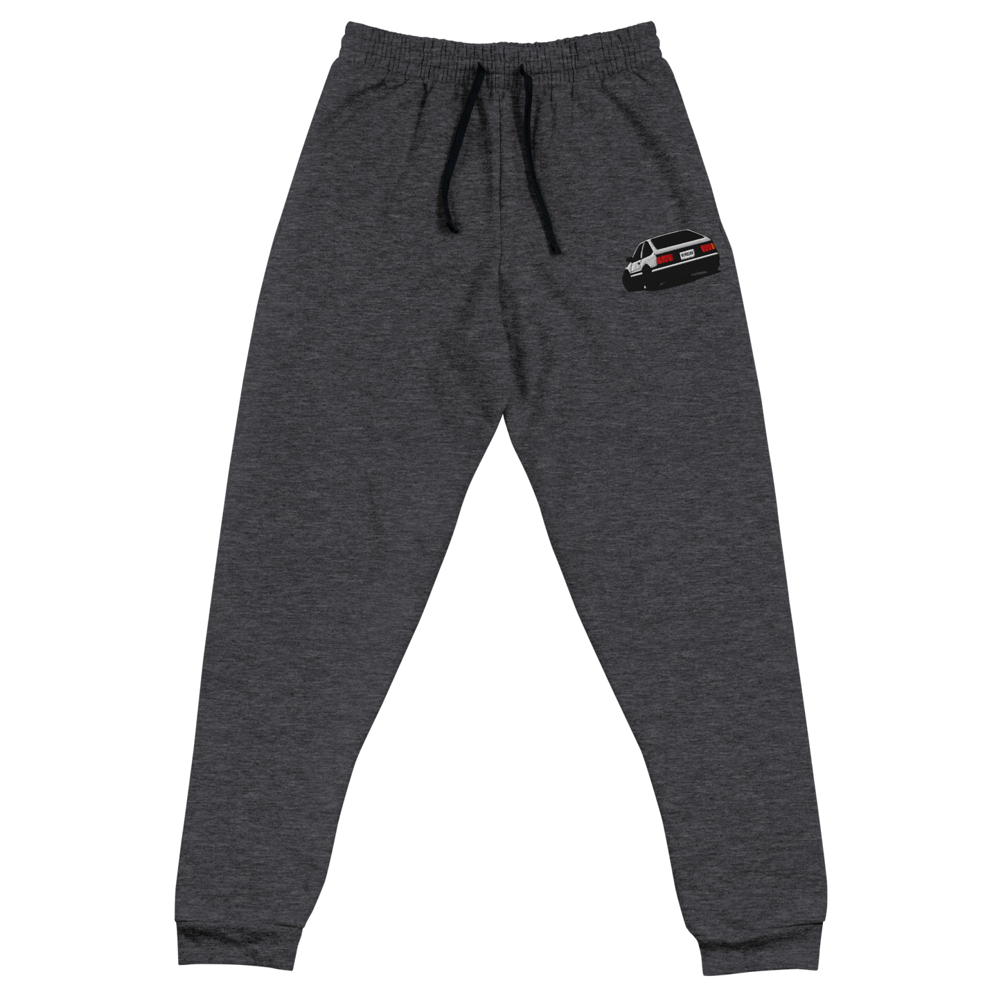 AE86 Trueno Embroidered Joggers — Sore Losers Club JDM anime apparel