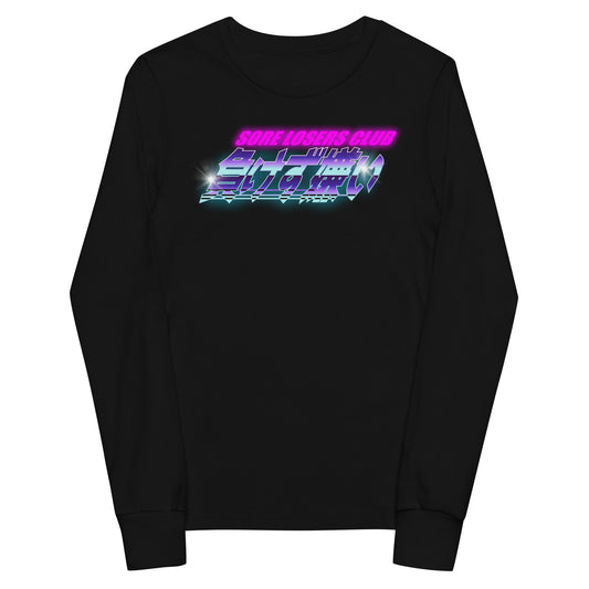 SLC 90's Kanji Youth Long Sleeve — Sore Losers Club JDM anime apparel